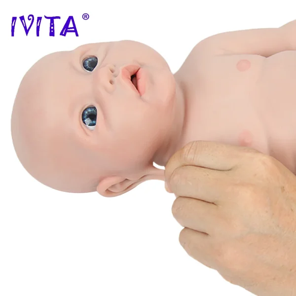 IVITA WB1526 43cm 2692g 100% Full Body Silicone Reborn Baby Doll  Realistic Boy Dolls Unpainted DIY Blank Baby Toys for Children - Image 4