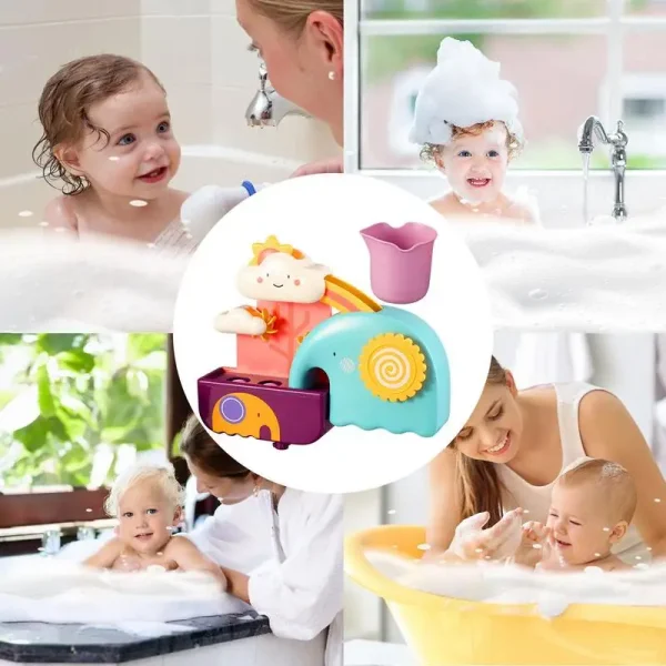 Cute Cloud Water Slide Bath Toys – Floating & Interactive Squirting Toys for Babies and Toddlers - Image 4