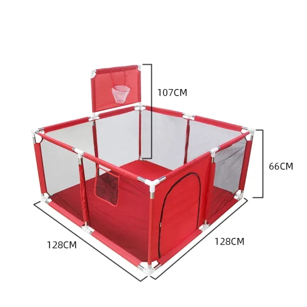 Safety Baby Playpen for Children – Indoor Toddler Barrier Fence with Playground Toys & Basketball Frame - Image 18