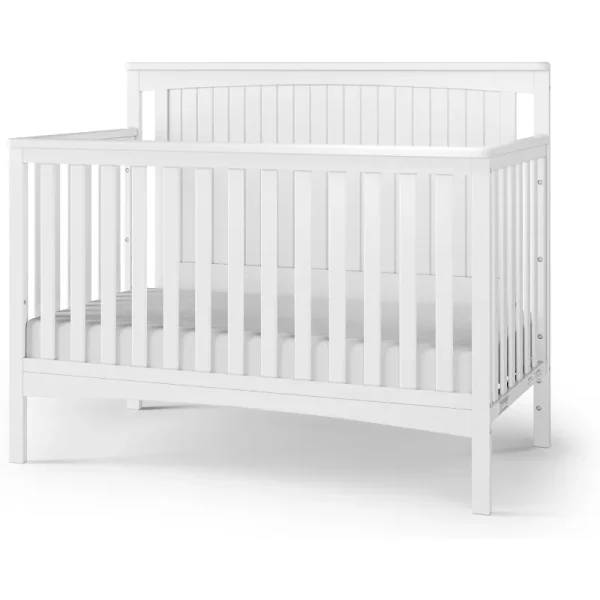 4-in-1 Convertible Crib – Baby Crib Converts to Day Bed, Toddler Bed, and Full-Size Bed