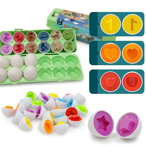 Baby Learning Educational Toy Smart Egg Toy Games Shape Matching Sorters Toys Montessori Eggs Toys For Kids Children - Image 2