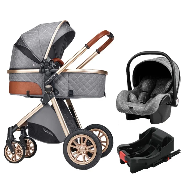 Luxury Portable Travel Pram 3-in-1 Baby Stroller High Landscape Baby Pushchair Newborn Stroller - Image 11