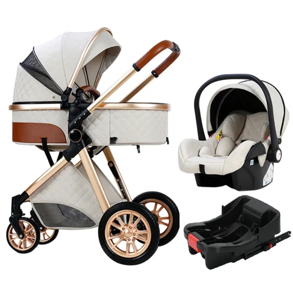 Luxury Portable Travel Pram 3-in-1 Baby Stroller High Landscape Baby Pushchair Newborn Stroller - Image 10