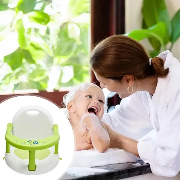 Foldable Baby Bath Seat – Soft Mat with Suction Cups & Wrap-Around Support - Image 4