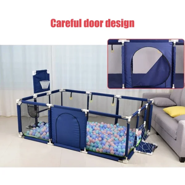 IMBABY Baby Playpen for Indoor Activities – Football & Basketball Parks, Baby Safety Barriers, Playground Fence - Image 3