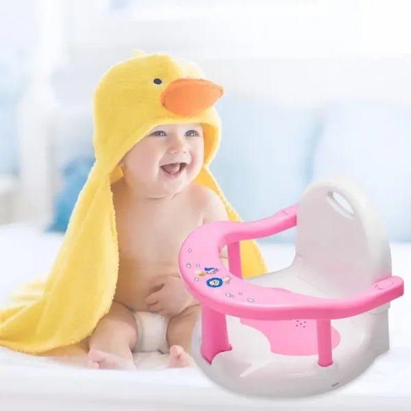 Foldable Baby Bath Seat – Soft Mat with Suction Cups & Wrap-Around Support - Image 2