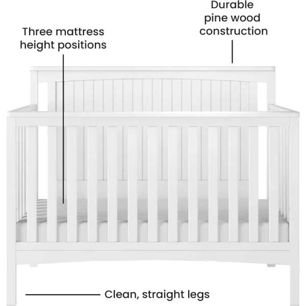 4-in-1 Convertible Crib – Baby Crib Converts to Day Bed, Toddler Bed, and Full-Size Bed - Image 4