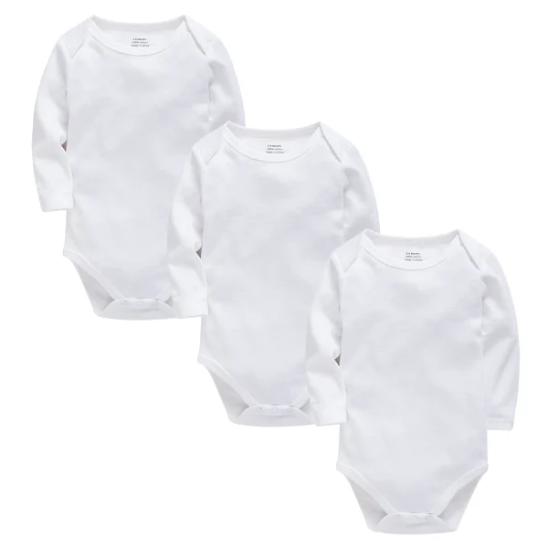 3 Pcs Baby Bodysuits Long Sleeve Infant Comfy Cotton Bodysuit Basic Undershirt Baby Boys and Girls One Piece Onesies Clothing - Image 8