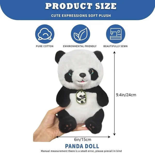 10in Cute Panda Plush Toys, Soft Cartoon Animal Panda Bear Stuffed Baby Doll, Kids Birthday Gifts - Image 3