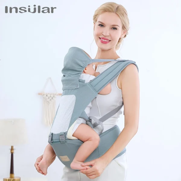 Insular Baby Carrier – Front-Facing Hipseat Ergonomic Sling for Newborns & Toddlers (Up to 20kg) - Image 2