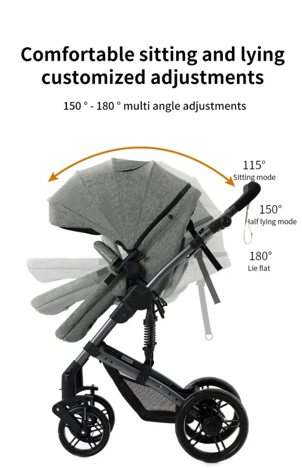 Lightweight Baby Stroller 2-in-1 for Newborn – Convertible Stroller for Baby Car Comfort, Free Shipping - Image 3