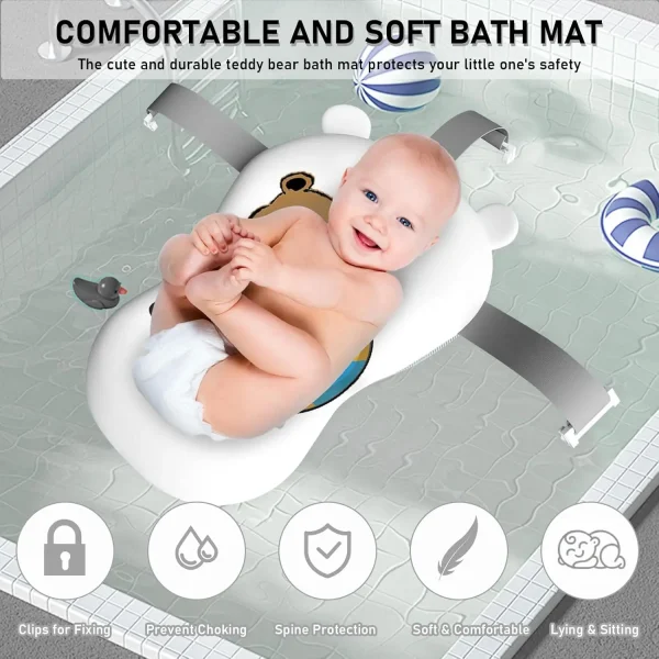 Foldable Baby Bathtub with Real-Time Temperature Display & Cushion Support - Image 4