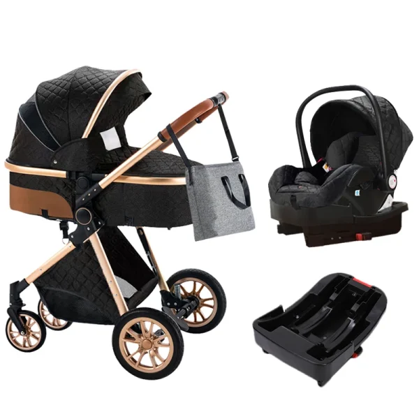 New Baby Stroller 3 in 1 High Landscape Stroller Reclining Baby Carriage Foldable Stroller Baby Bassinet Puchair Newborn - Image 8