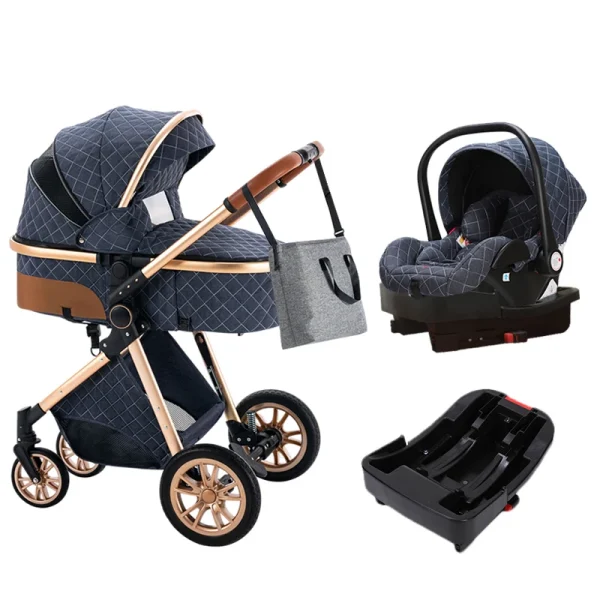 New Baby Stroller 3 in 1 High Landscape Stroller Reclining Baby Carriage Foldable Stroller Baby Bassinet Puchair Newborn - Image 11