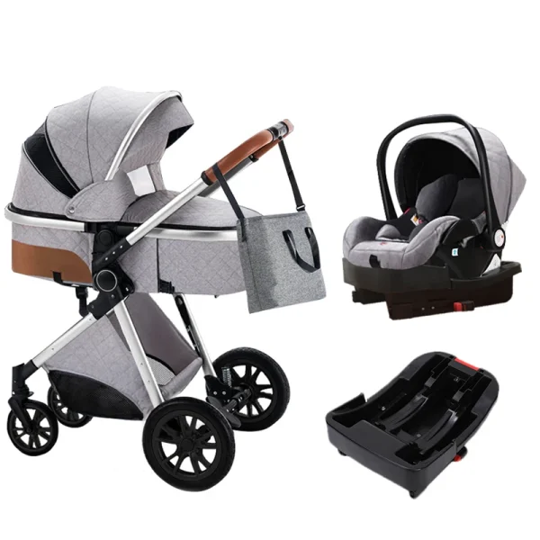 New Baby Stroller 3 in 1 High Landscape Stroller Reclining Baby Carriage Foldable Stroller Baby Bassinet Puchair Newborn - Image 13