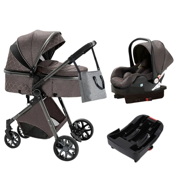 New Baby Stroller 3 in 1 High Landscape Stroller Reclining Baby Carriage Foldable Stroller Baby Bassinet Puchair Newborn - Image 12