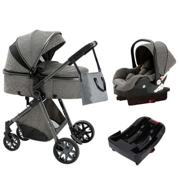 New Baby Stroller 3 in 1 High Landscape Stroller Reclining Baby Carriage Foldable Stroller Baby Bassinet Puchair Newborn - Image 14